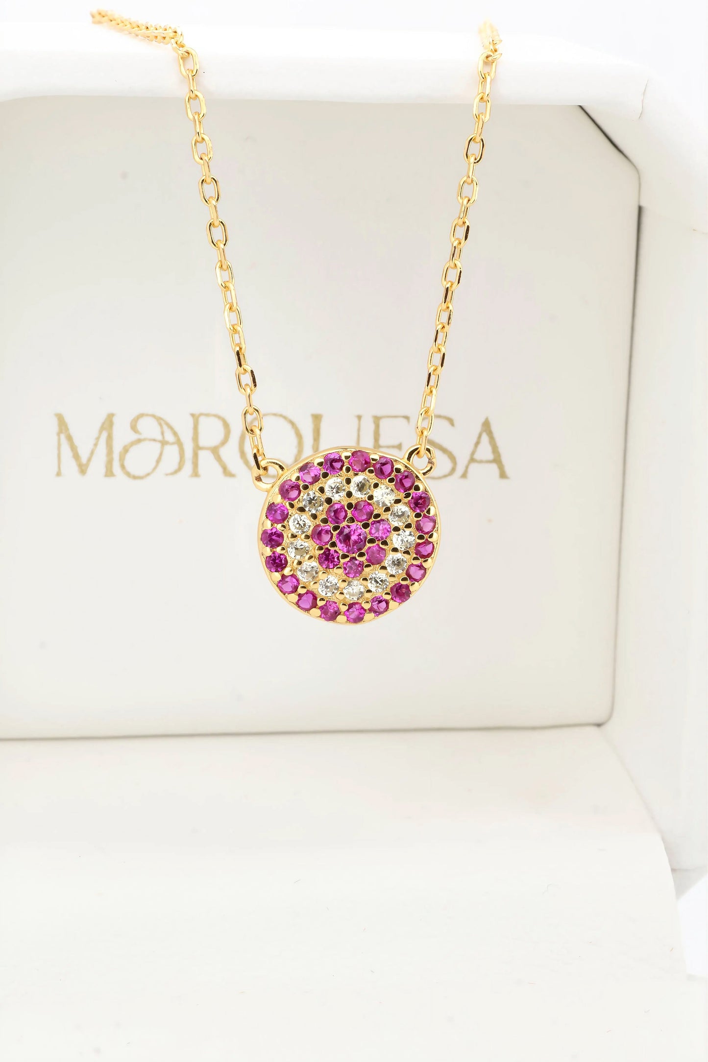 Collar Pink evil eye