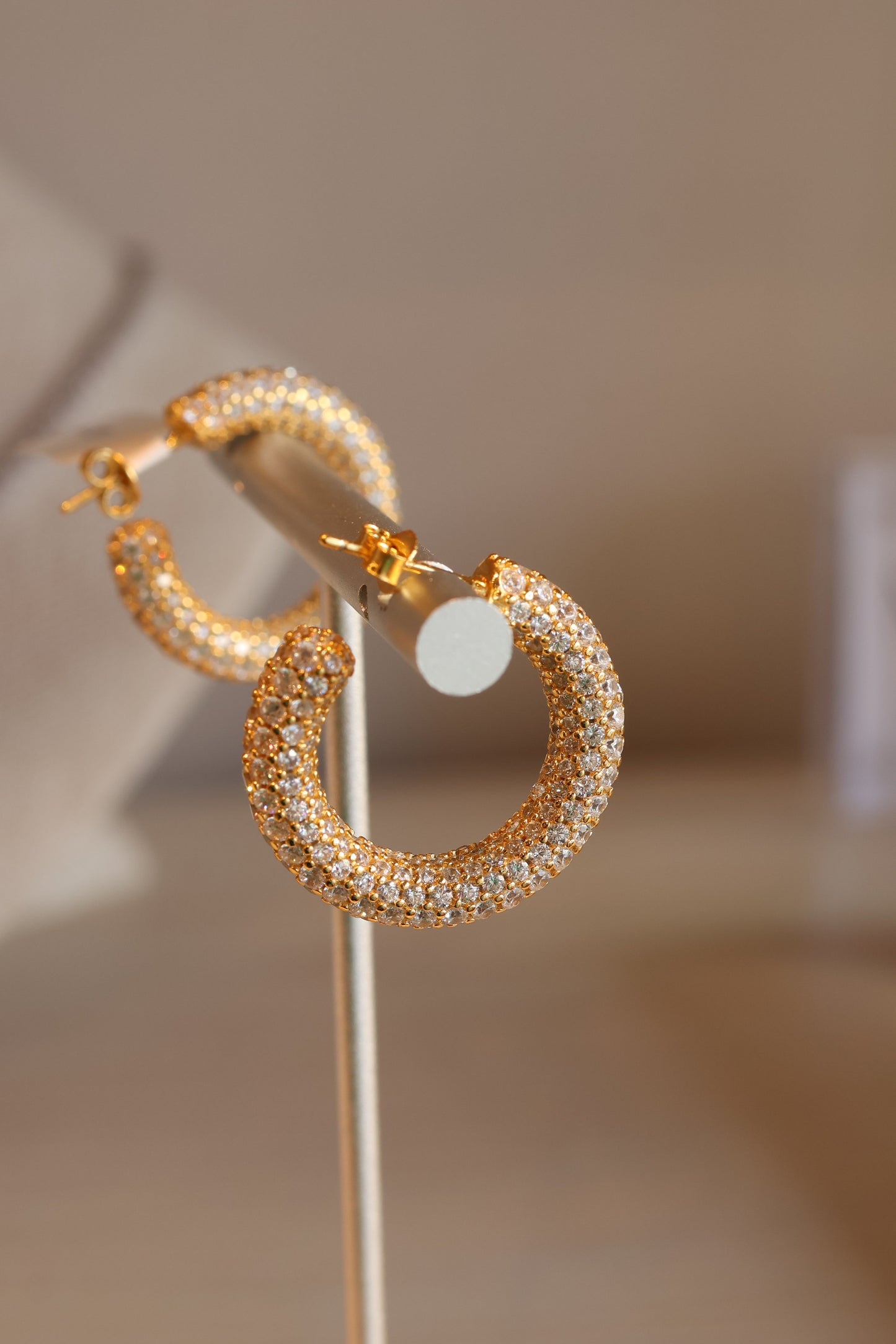 Arracadas Pavé chunky