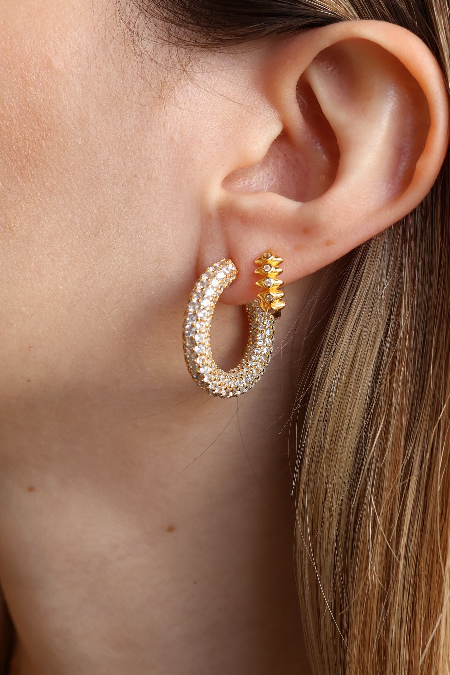 Arracadas Pavé chunky