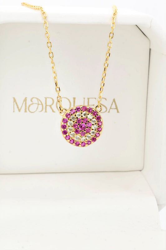 Collar Pink evil eye